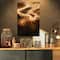 Designart - Brown Curved Waves Texture - Large abstract art